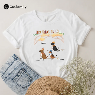 T-shirt with fall personalized design