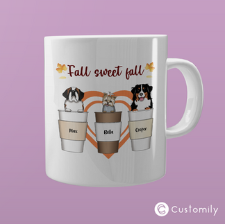 Mug with fall personalized design