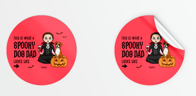 Personalized product with a Halloween design made with Customily