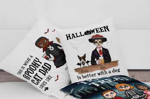 Personalized product with a Halloween design made with Customily