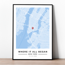 Personalized canvas with street map