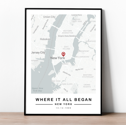 Personalized canvas with map