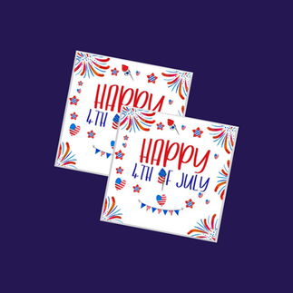 Personalized 4th of July napkin made with Customily