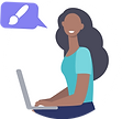 Customily Affiliate program icon, person with a notebook