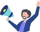 Customily Affiliate program icon, person celebrating