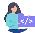 Customily Affiliate program icon, person with an html code